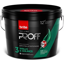 Краска для стен и потолков Brite PROFESSIONAL - фото 16655163