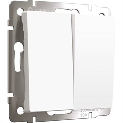 Двухклавишный проходной выключатель WERKEL W1122061 - фото 16656319