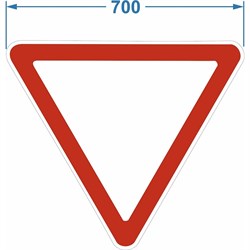 Дорожный знак PALITRA TECHNOLOGY 2.4. "Уступите дорогу" - фото 16663808