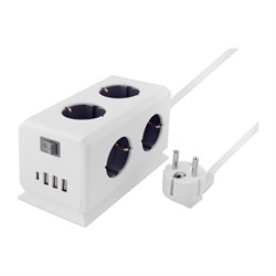 Удлинитель ROCKETSOCKET BiCube Extended 6 Euro - фото 16665465
