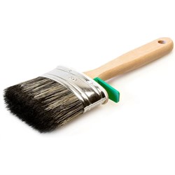 Овальная кисть для дисперсионных, латексных, фасадных красок, натуральная щетина, 65мм Лазурный берег КО-80 С7 - фото 16673957