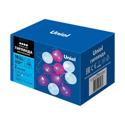 Светодиодная гирлянда Uniel STB/2AA WHITE IP20 TANGLES-1 ULD-S0200-010 - фото 16683746