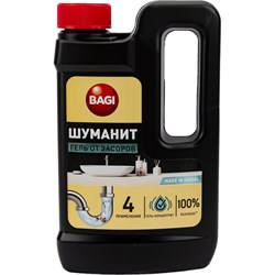Гелеобразное средство для профилактики и устранения сложных засоров в раковинах, ваннах, унитазах Bagi Шуманит - фото 16689465