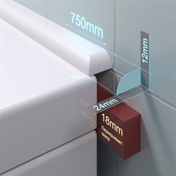 Акриловый плинтус-бордюр для ванной BNV ПШ24 - фото 16696550