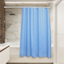 Штора для ванной Сантис peva pv-204 (голубая) 54 gsm 180x180 см - фото 16699308