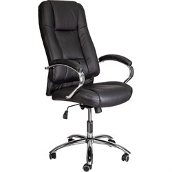 Поворотное кресло AKS Home KING A, натуральная кожа, черный 64406 - фото 16700141