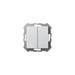 Двухклавишный выключатель LIREGUS Эпсилон IJ5 10-003-01 E/B - фото 16702003