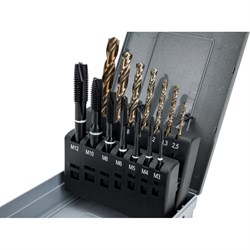 Набор из метчиков и спиральных сверл EUROBOOR DTS.312 - фото 16710633