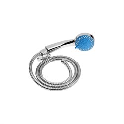 Набор для душа ZEIN шланг 150 см, держатель, лейка 5 режимов, синий/хром - фото 16728140