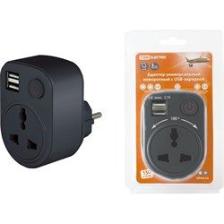 Универсальный поворотный адаптер TDM ELECTRIC SQ1806-0184 - фото 16729384