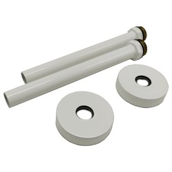 Трубка SR Rubinetterie 15х1,0 с наружной резьбой, 1/2х15, с круглыми отражателем, белый - фото 16730156