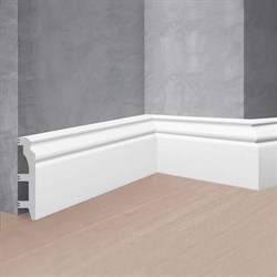 Ударопрочный влагостойкий напольный плинтус под покраску Stenopol C7232 - фото 16734639