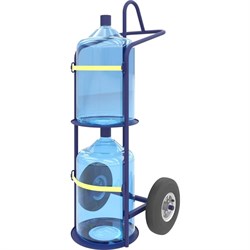 Тележка для перевозки двух баллонов воды RUSKLAD ВД 2 литые - фото 16735768