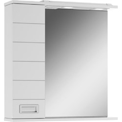 Левый шкаф-зеркало Домино Cube 65 - фото 16743442