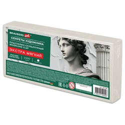 Пластилин скульптурный ЭКСТРА МЯГКИЙ БЕЛЫЙ "Секреты художника", 1 кг, BRAUBERG ART, 107506 - фото 16776414