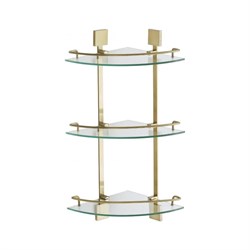 Угловая тройная стеклянная полка Savol 24573 - фото 16778358