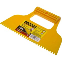 Пластмассовый зубчатый шпатель STAYER 1022-4 - фото 16782965