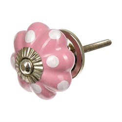 Керамическая ручка для мебели BlumenHaus В горох - фото 16783189