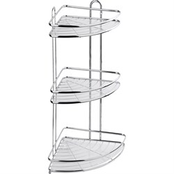 Угловая тройная полка для ванной комнаты и кухни Fora Floria - фото 16791477