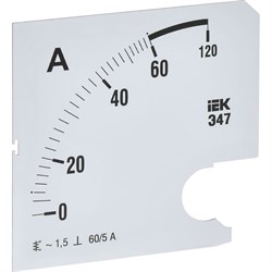 Сменная шкала к амперметру IEK э47 - фото 16798000