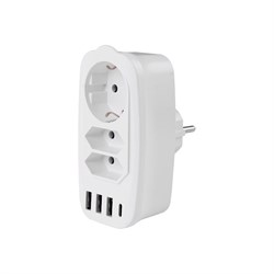 Разветвитель ROCKETSOCKET Socket Adapter 3 Euro - фото 16798267