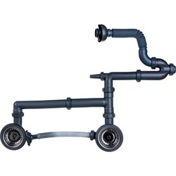 Большой двойной сифон Ukinox S805 - фото 16806146