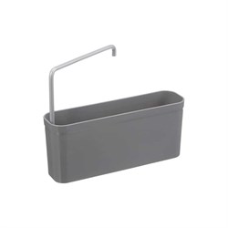 Кухонный органайзер для моющих средств PRIMANOVA с вешалкой для тряпки (серый), 27x14,5x7 см - фото 16808470