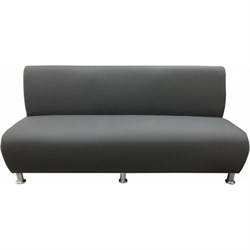 Трехместная секция дивана Мягкий Офис серая - фото 16823015