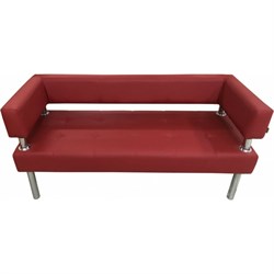 Трехместный диван Мягкий Офис красный - фото 16831872