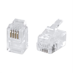 Телефонный коннектор для телефонных трубок Cabeus 4P4C - фото 16836132