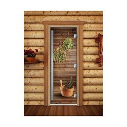 Дверь для бани DoorWood фотопечать рисунок а004 - фото 16839553