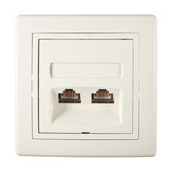 Двойная коммуникационная розетка Aling-conel PRESTIGE - фото 16854476