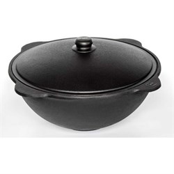 Чугунный узбекский казан Davr Metall казан10(плоск) - фото 16857398