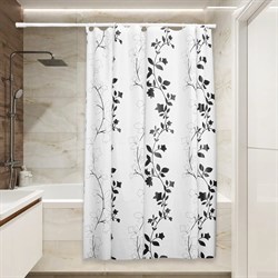 Штора для ванной Сантис peva pv-117 (контраст) 54 gsm 180x180 см - фото 16859712