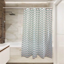 Штора для ванной Сантис peva pv-114 (зигзаги) 54 gsm 180x180 см - фото 16859739