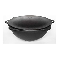 Чугунный казан Davr Metall казан8(плоск)+крыш(садж)8л - фото 16863433