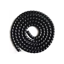 Спиральная пластиковая защита PARLMU SG-68-F11-k5, полипропилен, размер 68, плоская поверхность, цвет черный, длина 5 м - фото 16865683