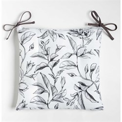 Сидушка на стул Доляна Plant leaves 42x42 см, 100% хлопок, рогожка 164 г - фото 16868251