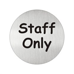 Круглая табличка-пиктограмма GRM Staff only - фото 16870033