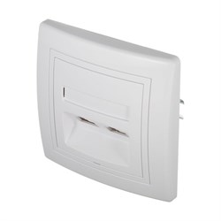 Коммуникационная двойная розетка Aling-conel PRESTIGE - фото 16870839