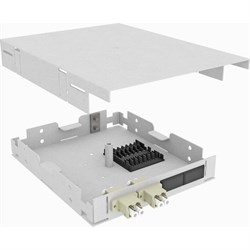 Настенный многомодовый укомплектованный оптический кросс TopLan КРНМ-Top-04LC/U-OM2-GY - фото 16883487