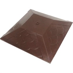 Колпак на столб забора под фонарь ООО ТК "ТИТАН" Тетто Элит Чешуя - фото 16886368