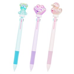 Ручка-спиннер многоцветная с акриловым топпером FUNSTER (ФАНСТЕР) "SHINY PETS", 3 ЦВЕТА, ассорти, узел 0,7 мм, линия письма 0,35 мм, 144518 - фото 16900557