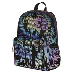 Рюкзак BRAUBERG BRIGHT универсальный, СВЕТЯЩИЙСЯ РИСУНОК, "Pixels", 42х31х15 см, 229943 - фото 16900627