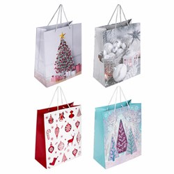 Пакет подарочный НАБОР 4 штуки, новогодний, 26x13x32 см, "Collection Large", ЗОЛОТАЯ СКАЗКА, 591954 - фото 16900760