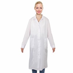 Халат медицинский женский белый, тиси, размер 48-50, рост 158-164, плотность ткани 120 г/м2, 610733 - фото 16900818