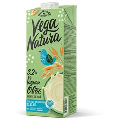 Овсяный напиток VEGA NATURA "Родной овес", жирность 3,2%, 1 л - фото 16912856