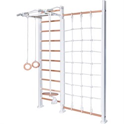 ДСК Perfetto Sport Scala in legno con rete bianco-naturale - фото 16921741