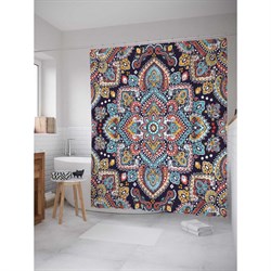 Шторка-занавеска для ванной JoyArty Цветочный орнамент - фото 16921882