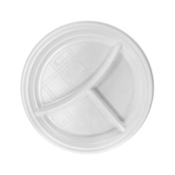 Одноразовая пластиковая тарелка Комус Эконом - фото 16924212